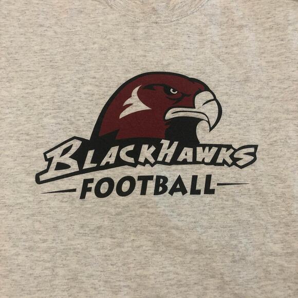 Men’s Grey Blackhawks Football Graphic Number Tee - Picture 3 of 4